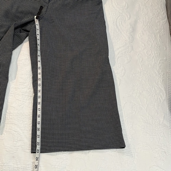 Alfani Black and White Checkered Stretch Wide Leg Dress Pants - Picture 3 of 7